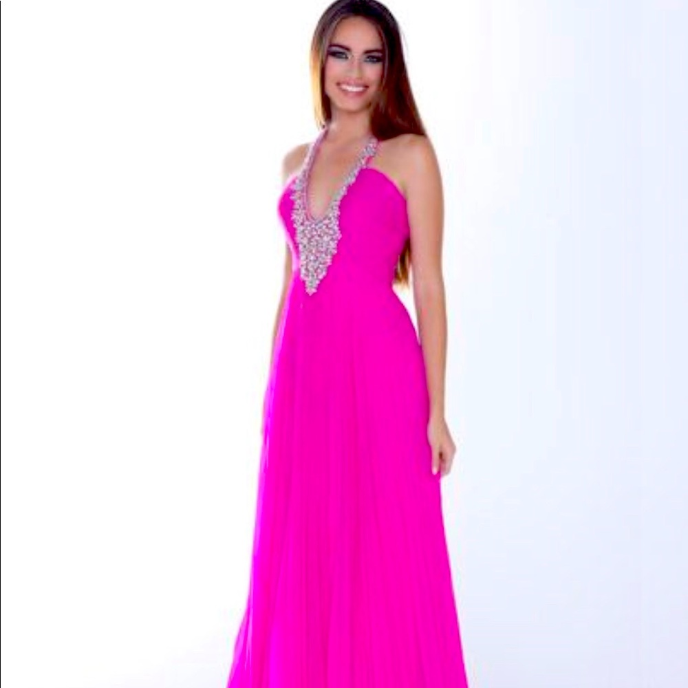 Fuchsia prom dress by Xcite